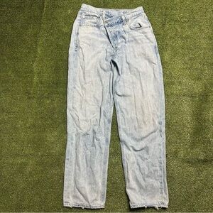 AGOLDE criss cross jeans size 26 light blue wash high rise